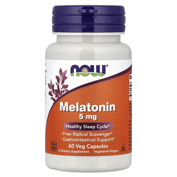 NOW Foods Melatonin 5 mg, 60 Capsules